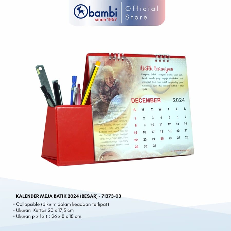 Kalender Meja 2024 With Pencil Box 71373-03 – Bambifiles