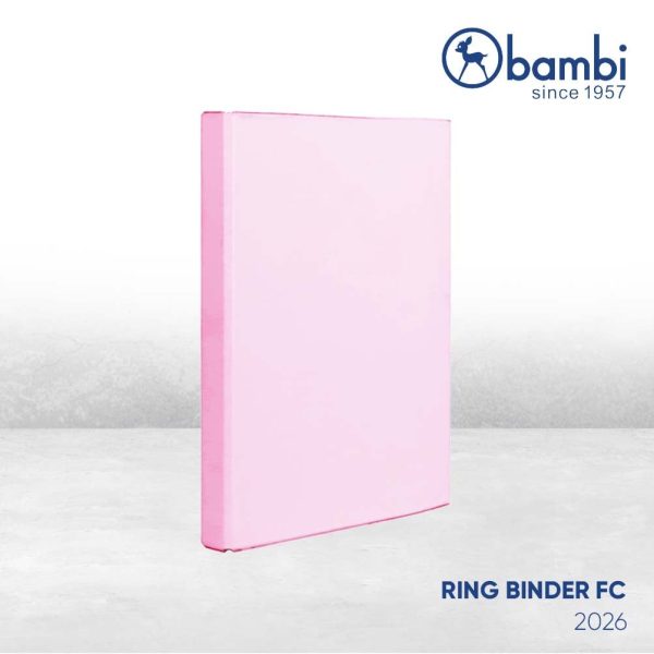 Ring Binder A4 2 Ring 2026 - Pastel Pink