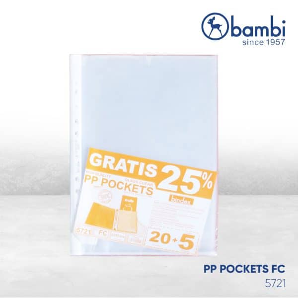 Bindex Document Pocket Transparant FC 0,055mm – 5721 – Bambifiles