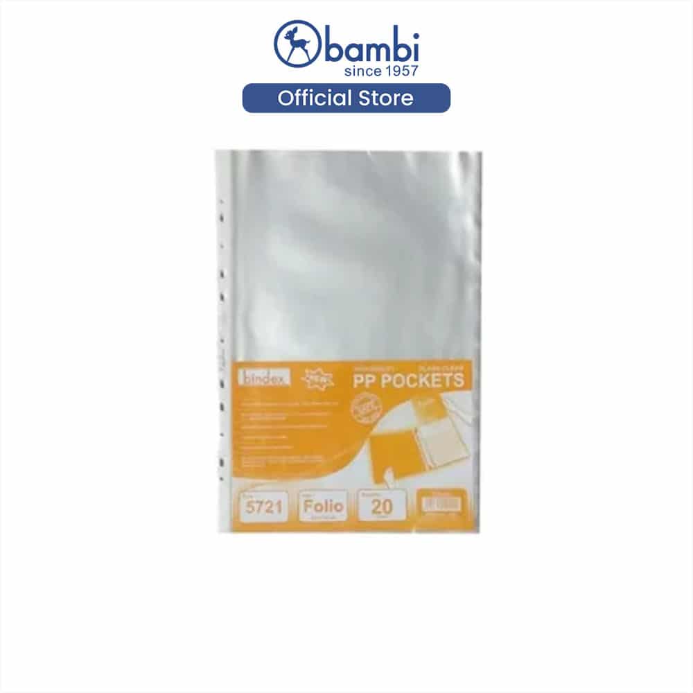 Bindex Document Pocket Transparant FC 0,055mm – 5721 – Bambifiles