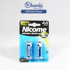 Baterai NICOME Alkaline Battery LR6- AA Size BLISTER (2 pcs) - 2150007