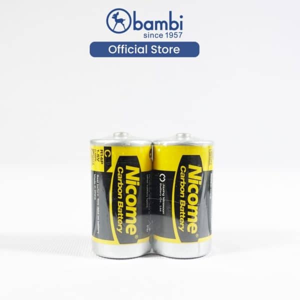 Baterai NICOME CARBON Battery R14P C Size SHRINK (2 Pcs) - 2150016