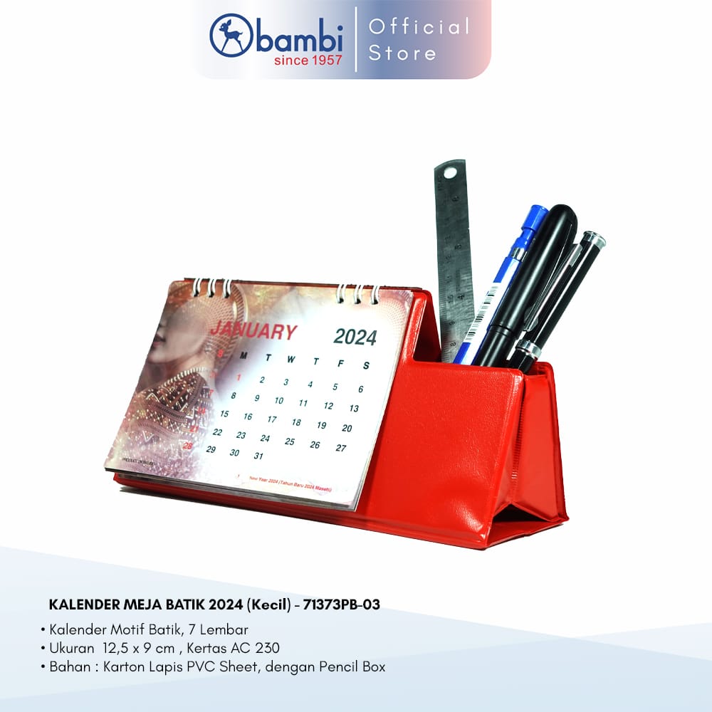 Kalender Meja 2024 With Pencil Box 71373 03 Bambifiles